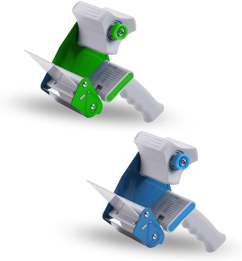 Duravel Ergonomic Packing Tape Dispenser - Lightweight and Versatile (Green-Blue) - Image 1